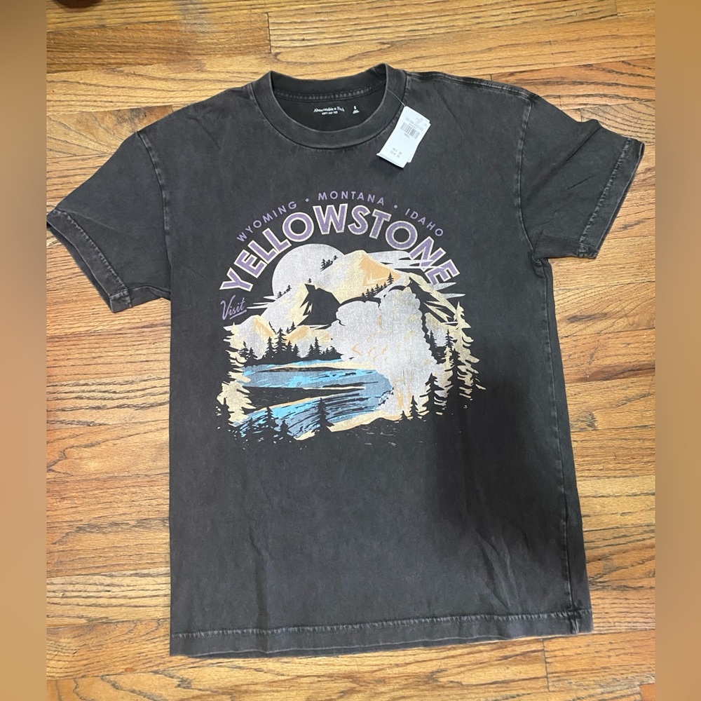 Abercrombie & Fitch Yellowstone nature tee size small mens